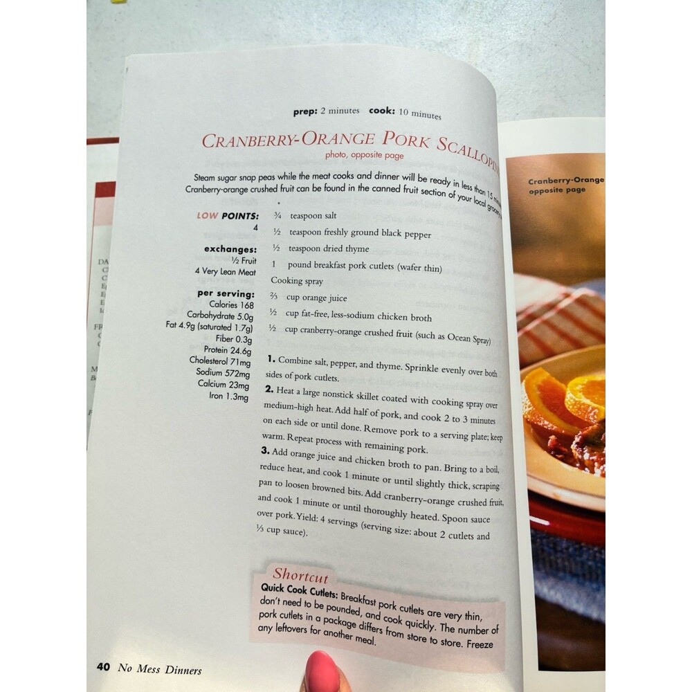 Weight Watchers Shortcut Cookbook Hardcover 2003 Quick Easy Meals Recipes. - Picture 10 of 10